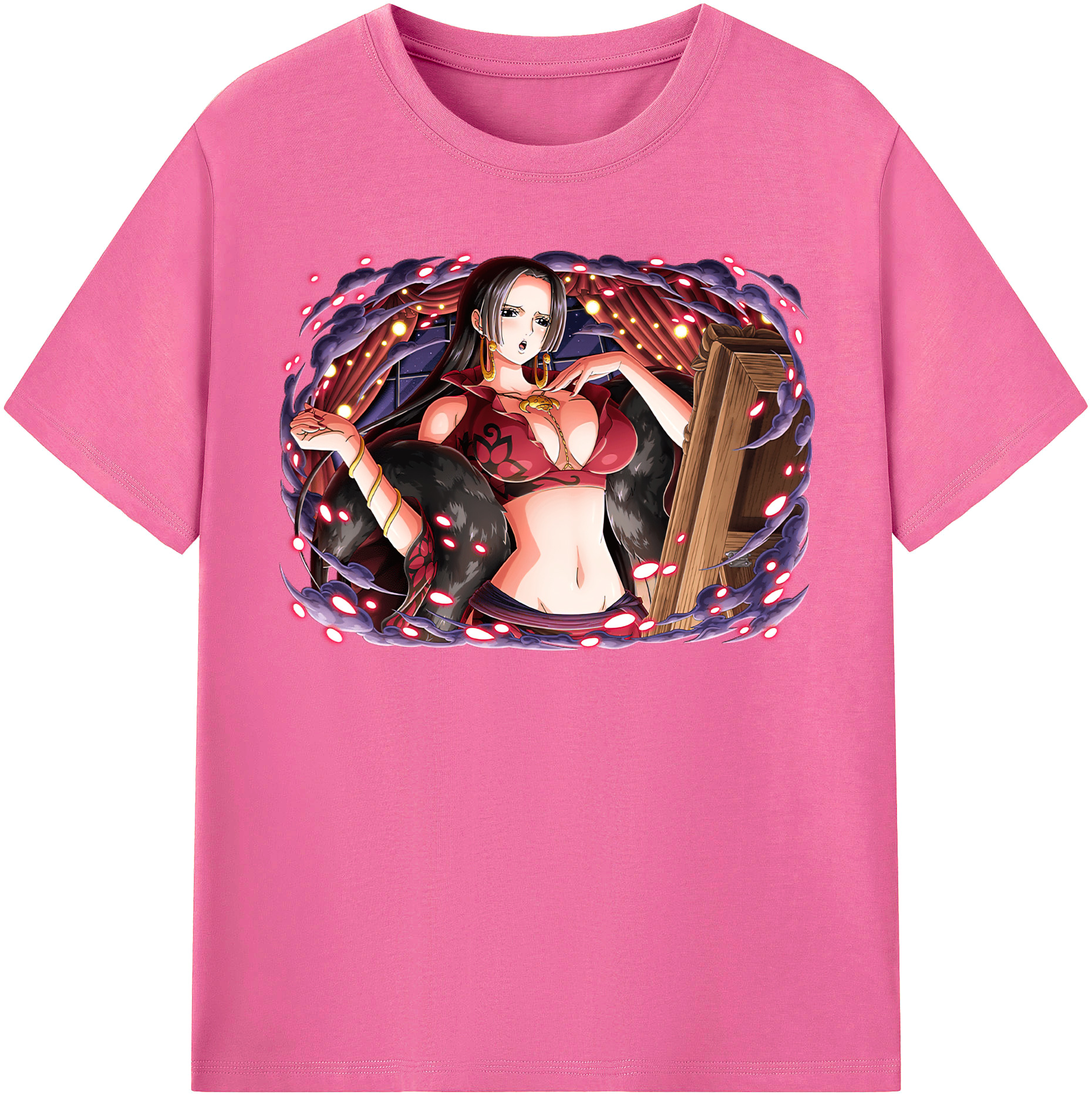 （画像用） ワンピース ボア・ハンコック ONE PIECE Boa·Hancock レディースカジュアルプリントTシャツ（綿100％）